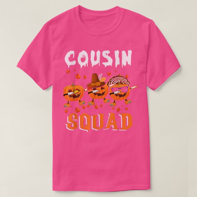 Kusin Squad-Thanksgiving, tre Dabbtypspump T Shirt (Design framsida)