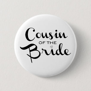 Kusin till Bride Black on White Knapp