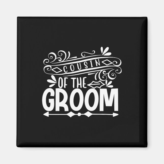 Kusin till Bröllop-gift Bachelorette Magnet (Framsidan)