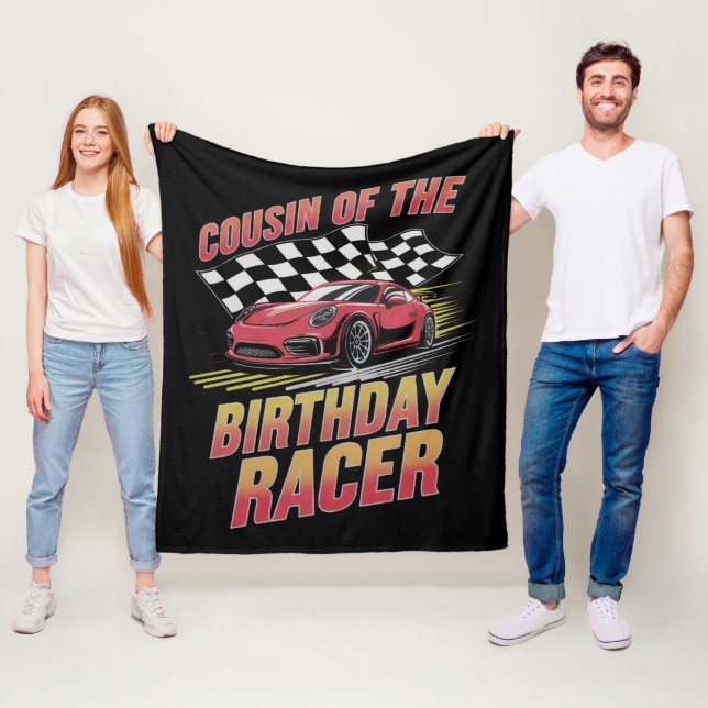 Kusin till födelsedagsracern Racing Familjefest  Fleecefilt (På plats)