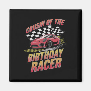 Kusin till födelsedagsracern Racing Familjefest Magnet