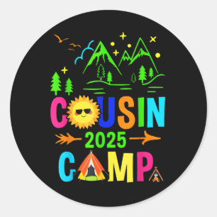 Kusincamp 2025 Camping Läggereld Sommarlov  Runt Klistermärke