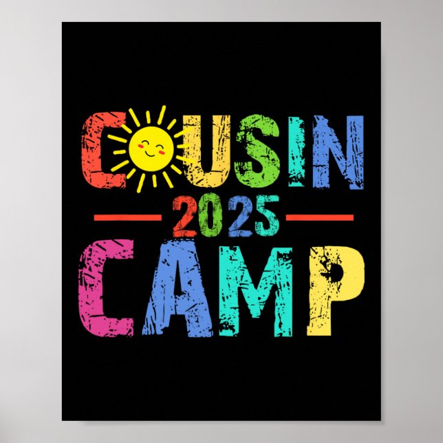 Kusincamp 2025 Campingläger Sommarlov  Poster (Framsidan)