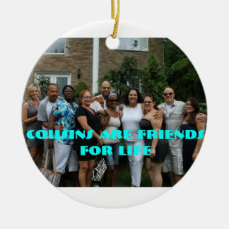 Kusiner är vänner för livprydnad julgransprydnad keramik