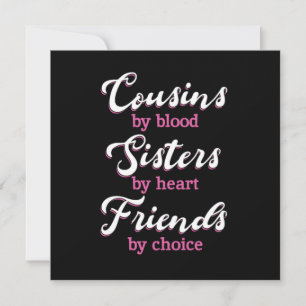 Kusiner efter blood Friends Sister Brother Family Inbjudningar