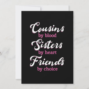 Kusiner efter blood Friends Sister Brother Family Inbjudningar