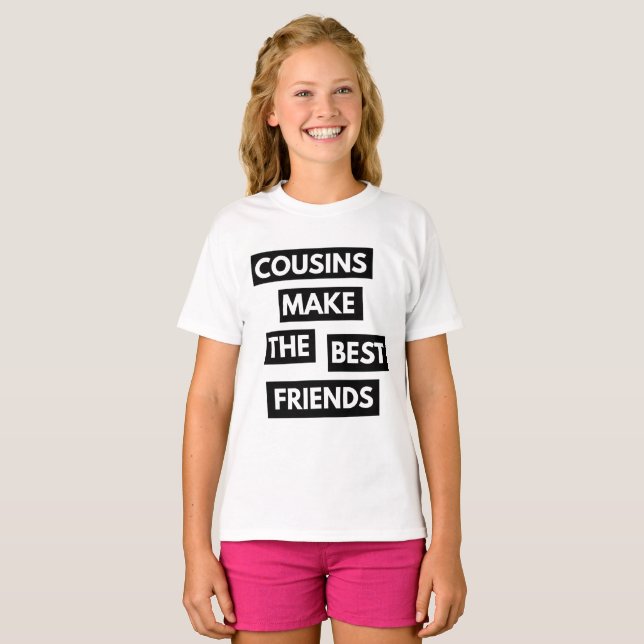 Kusiner gör bästa vän t shirt (Hel framsida)