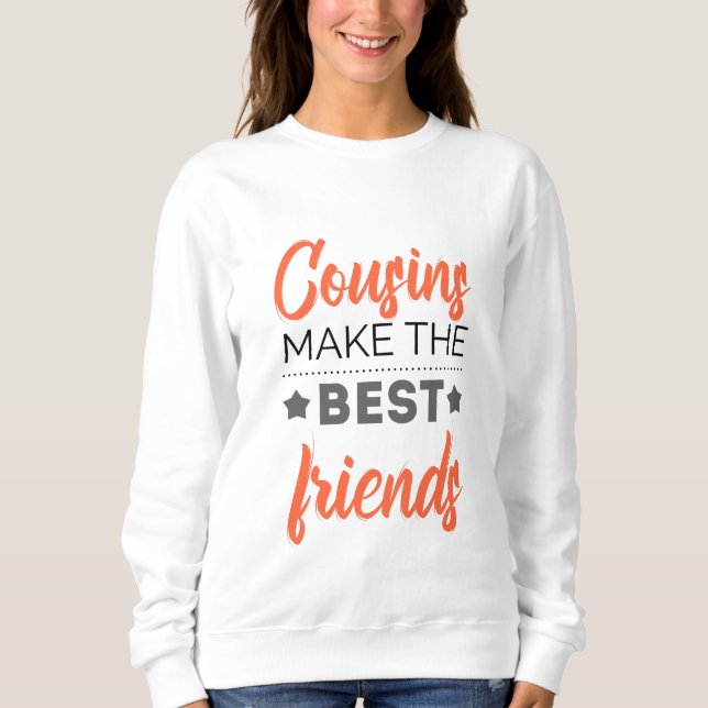 Kusiner gör de bästa vänner t shirt (Framsida)