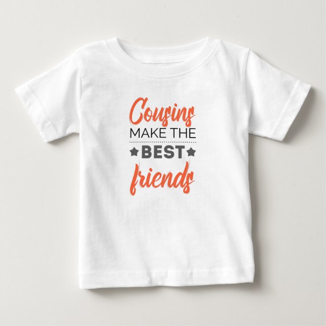 Kusiner gör de bästa vänner t shirt (Framsida)