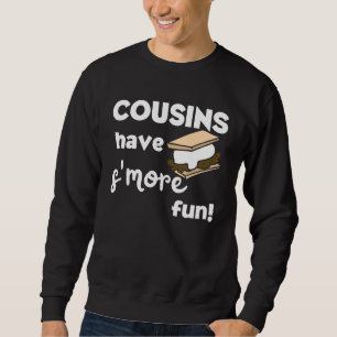 Kusiner har mer Roligt Camping Cousin Family Reuni Lång Ärmad Tröja