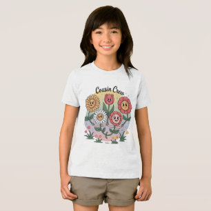 Kusineras söta blommiga gäng t shirt