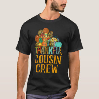 Kusinfamilj Kalkon Tacksam Thanksgiving För Familj T Shirt
