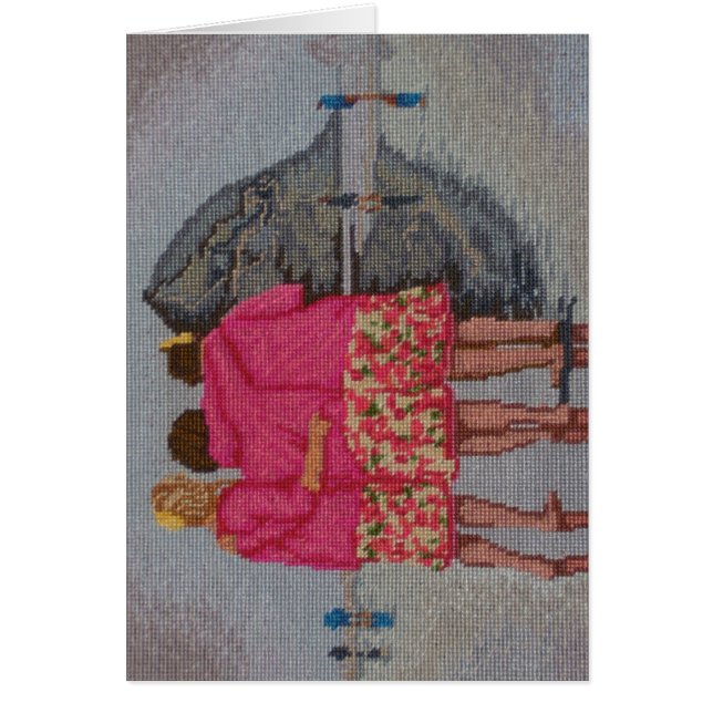 KusinNeedlepoint Hälsningskort (Framsidan)