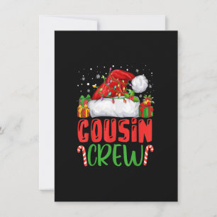 Kusins Crew Jul Santa Hatt Ljus Jul Barn B Inbjudningar