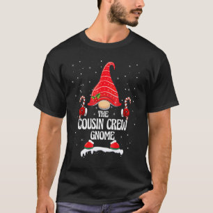 Kusinsbesättning Gnome Buffalo Rutig Matchande Fam T Shirt