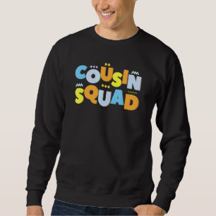 Kusinsquad Crew Familj Matchande Grupp Vuxna Barn Lång Ärmad Tröja