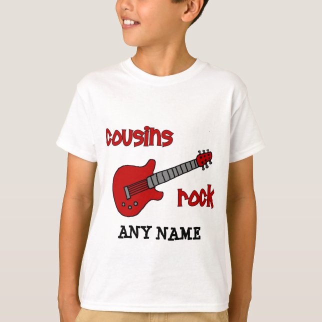 Kusinsten! med den röda gitarren tee shirt (Framsida)