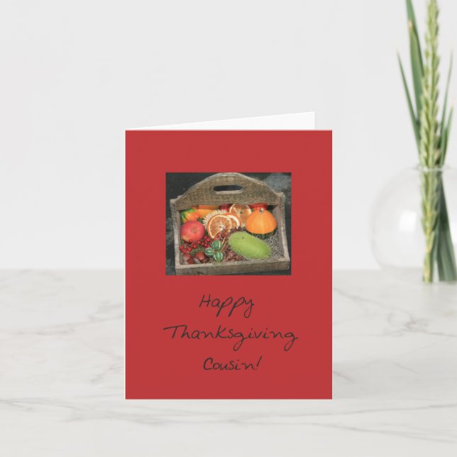 KusinThanksgiving-kort Helgkort (Framsida)