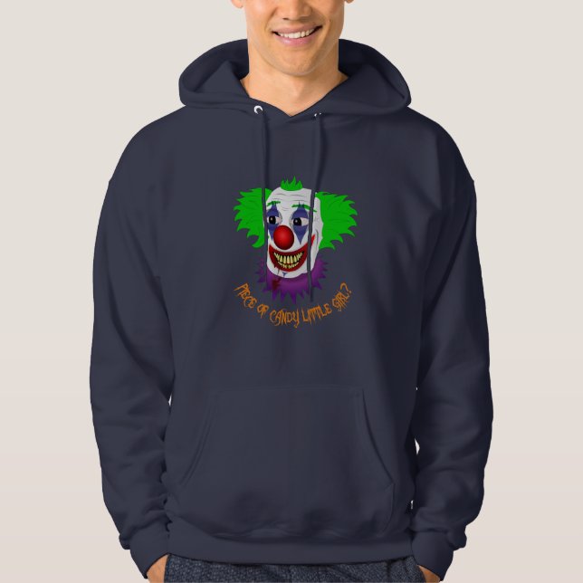 Kuslig clownHoodie Sweatshirt Med Luva (Framsida)