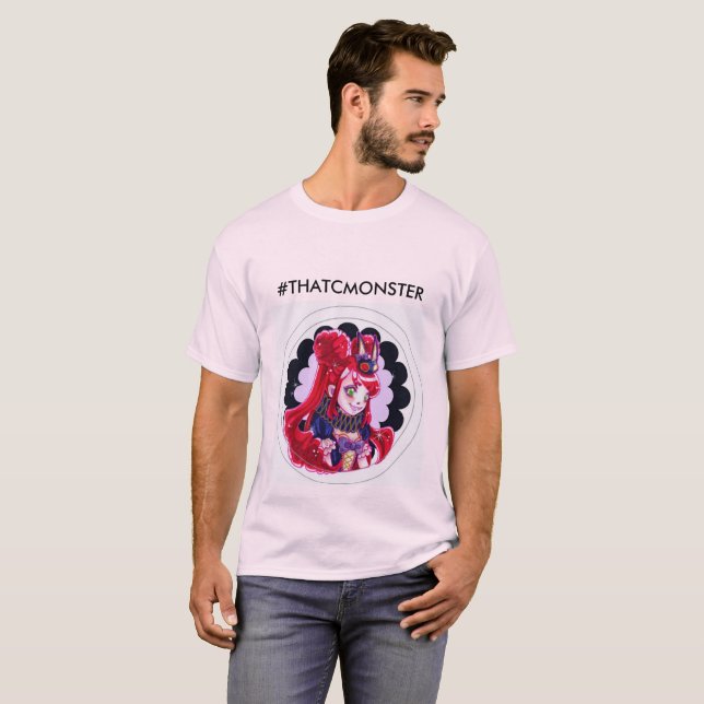 Kuslig gullig CMonster T-tröja Tee (Hel framsida)