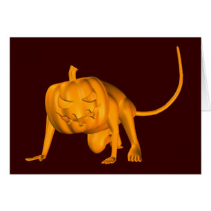 Kuslig Halloween råtta Hälsningskort