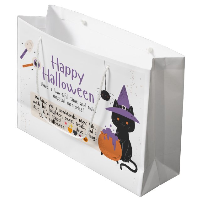 🎃 Kuslig Halloween Stor Presentpåse (Framsidan Vinklad)