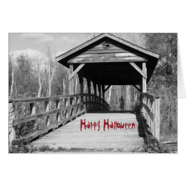 Kuslig happy halloween hälsningskort