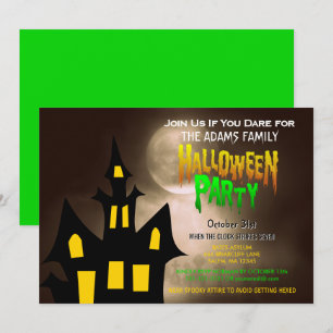 Kuslig kyrkogård spökad hushalloween fest inbjudningar