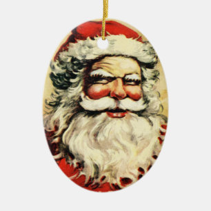 Kuslig vintagejultomtenprydnad julgransprydnad keramik