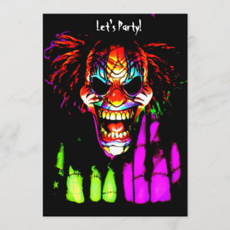 Kusliga clownHalloween inbjudningar