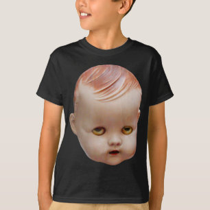 Kusliga docka huvud tee shirt