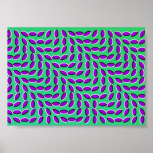 KUSLIGA OPTISKA ILLUSIONlooks gillar det FLYTTAR Poster