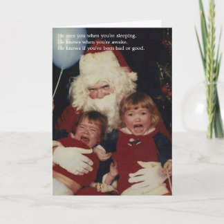 Kusliga Santa julkort Helgkort