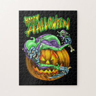 Kusligt JesterKin för happy halloween pussel