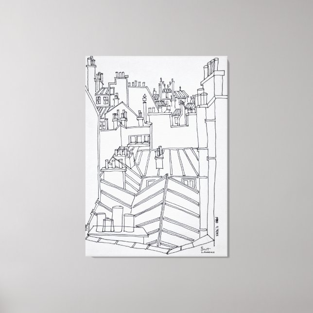 Kusslor i Paris, Frankrike Canvastryck (Framsida)