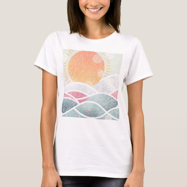 Kust/Beachy/Nautisk solnyt T-Shirt (Framsida)
