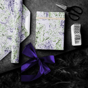 Kust Chic Lila och Limegrön Grunge Presentpapper