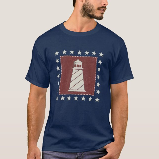 Kust- fyr för konst | på rött t shirt (Framsida)