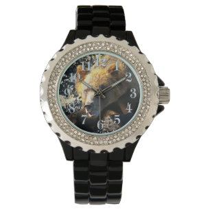 Kust- Grizzlybjörnansikte - djurlivfoto Armbandsur