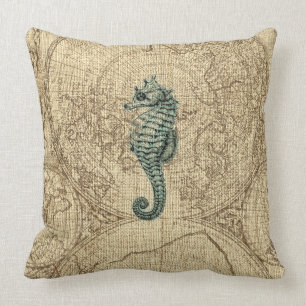 Kust- illustration för Seahorse för Kudde