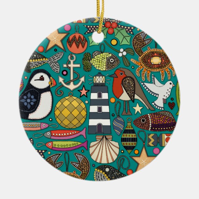 kust juldekorationer teal (Framsidan)