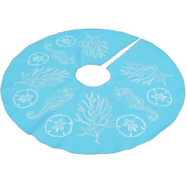 Kust- julsnäckskalkjol julgransmatta borstad polyester