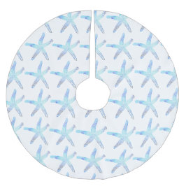 Kust- kjol för julsjöstjärnaträd julgransmatta borstad polyester