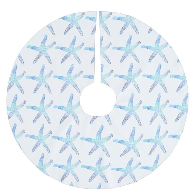 Kust- kjol för julsjöstjärnaträd julgransmatta borstad polyester (Framsidan)