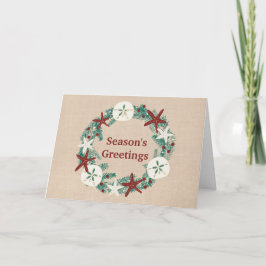 Kust- lantlig strandjulkran helgkort