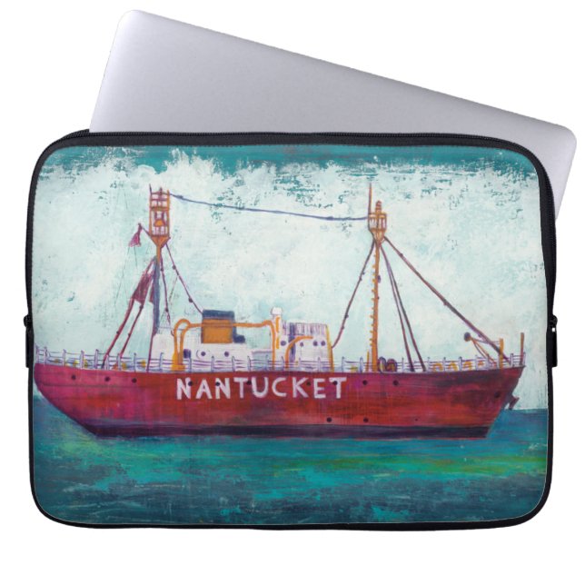 Kust- Lightship för konst | Nantucket Laptop Sleeve (Framsidan)