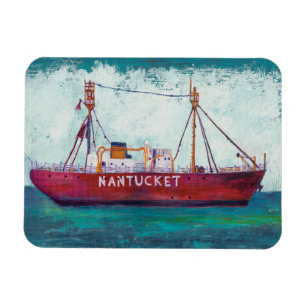 Kust- Lightship för konst Nantucket Magnet