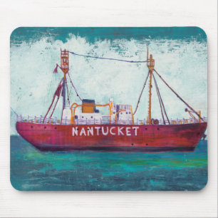 Kust- Lightship för konst Nantucket Musmatta