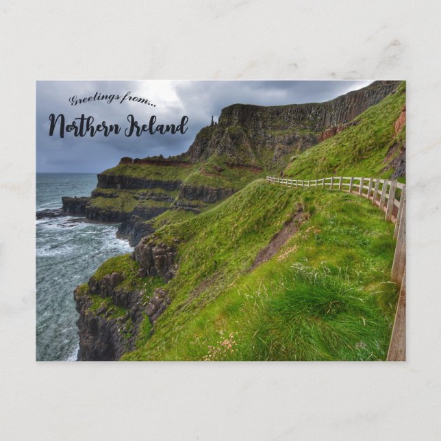 Kust nära Giants Causeway Nordirland Vykort (Framsida)
