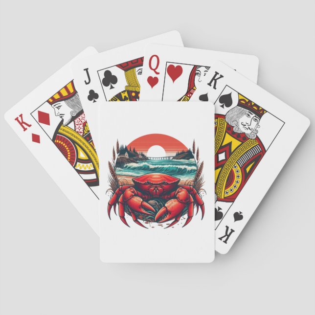 Kust-/nautisk marinkrabba casinokort (Baksidan)
